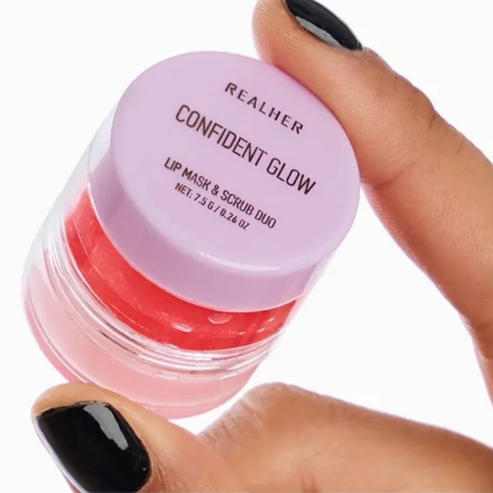 Realher Lip Mask And Scrub Duo Confident Glow New Hydrating Soft